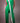Green and White Stripe Long Romper Small